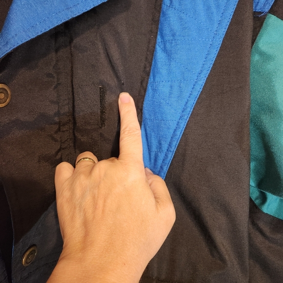 Descente Spirit Black and Blue Ski Suit Snow Bib. Vintage Large Snowboard - Picture 7 of 13